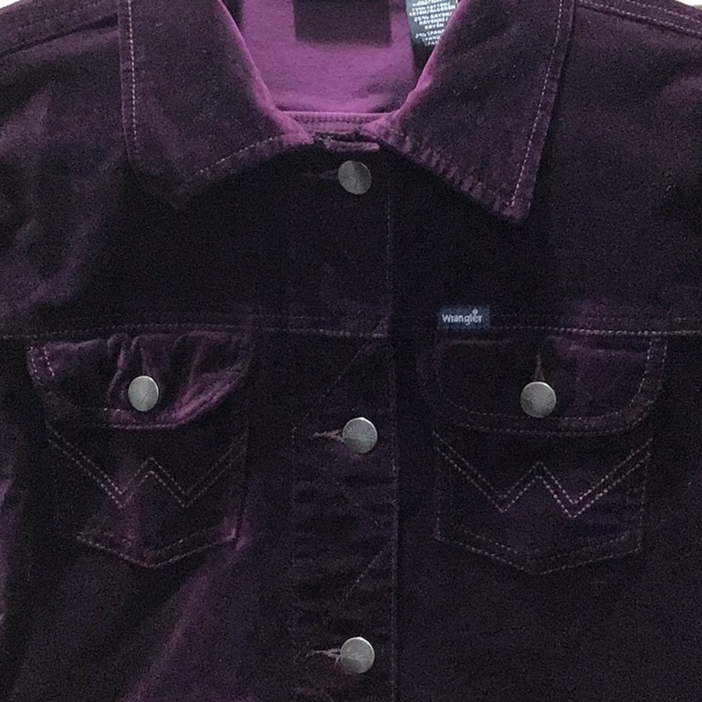 Wrangler Women's Rich Purple Denim Jacket Y2K